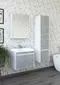 Мебель для ванной подвесная «Sanflor» Калипсо 60 ателье светлый, белая, картинка №2