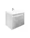 Мебель для ванной подвесная «Sanflor» Калипсо 60 ателье светлый, белая, фотография №3