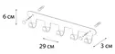 Планка с крючками «Fixsen» Practica FX-805-5 на стену хром, картинка №2