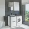 Мебель для ванной «Comforty» Лозанна 120 белый глянец/серый графит, фото №1