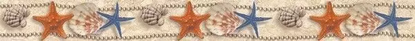 Настенный бордюр «Нефрит Керамика» Аликанте (звездочки, ракушки) 50x5 СК000026819 бежевый, фото №1