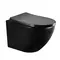 Подвесной унитаз безободковый «Abber» Bequem AC1100MB черный с сиденьем дюропласт с микролифтом чёрное, фото №1