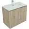 Мебель для ванной подвесная «Aquanet» Алвита new 80 с 2 дверцами дуб веллингтон белый, изображение №4