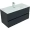 Мебель для ванной подвесная «Aquanet» Алвита new 100 антрацит матовый, фото №5