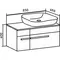 Тумба с раковиной «Runo» Вудлайн 85 (Infinity 60/36) подвесная скандинавский дуб/белая, фото №5