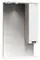 Зеркало с шкафчиком «Onika» Харпер 52.01 с подсветкой белое глянцевое/мешковина с бетоном правое, фото №1