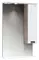 Зеркало с шкафчиком «Onika» Харпер 58.01 с подсветкой белое глянцевое/мешковина с бетоном правое, фото №1