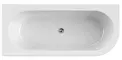 Ванна акриловая «Cezares» Slim Corner 180/80 с ножками с сифоном белая левая, картинка №2