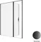 Душевая дверь «Allen Brau» Priority 160/200 прозрачная/чёрная универсальная, картинка №2