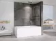 Шторка на ванну стеклянная «Abber» Ewiges Wasser AG50080B 80/140 прозрачная/чёрная универсальная, картинка №2