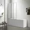 Шторка на ванну стеклянная «Azario» Preston 90/150 прозрачная/хром универсальная, фотография №3
