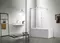 Шторка на ванну стеклянная «Azario» Carleon 100/150 прозрачная/хром универсальная, картинка №2
