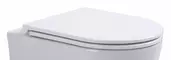 Сиденье для унитаза «Sintesi» SIN-CT-151 дюропласт с микролифтом белое SIN-CT-151, фото №1