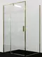 Душевой угол-ограждение «WasserKRAFT» Aisch 55P07 120/90 прозрачный/матовый золотой без поддона универсальный, фото №1