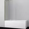 Шторка на ванну стеклянная «WasserKRAFT» Aisch 55P01-80 Fixed 80/140 прозрачная/золото универсальная, фото №1