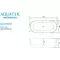 Ванна акриловая «Акватек» ОВО 180/80 с ножками с сифоном белая, изображение №4