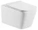 Подвесной унитаз безободковый «Акватек» Либра AQ0530N-00 белый с сиденьем дюропласт с микролифтом белое, фото №1