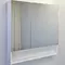 Зеркальный шкаф «Comforty» Никосия 80 без света белый глянец, фото №1