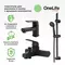 Комплект смесителей «OneLife» P02-511b чёрный матовый, изображение №8