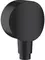 Подключение для душевого шланга «Hansgrohe» FixFit S26453670 чёрное матовое, фото №1