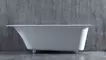 Ванна из литьевого мрамора «Salini» Orlanda Kit 170/70 S-Sense с ножками с сифоном белая матовая, фото №5