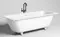Ванна из литьевого мрамора «Salini» Orlanda Axis Kit 190/80 S-Sense с ножками с сифоном белая матовая, картинка №2