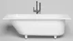 Ванна из литьевого мрамора «Salini» Ornella Kit 170/80 S-Stone с ножками с сифоном белая матовая, фото №1