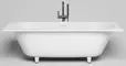 Ванна из литьевого мрамора «Salini» Ornella Axis Kit 180/80 S-Sense с ножками с сифоном белая глянцевая, фото №1