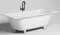 Ванна из литьевого мрамора «Salini» Ornella Axis Kit 180/80 S-Sense с ножками с сифоном белая матовая, картинка №2