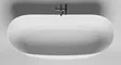 Ванна из литьевого мрамора «Salini» Noemi 186/81 S-Sense с сифоном белая глянцевая, картинка №2