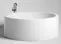 Ванна из литьевого мрамора «Salini» Isola 200/200 S-Sense с каркасом с сифоном белая глянцевая, фото №1