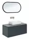 Мебель для ванной подвесная «Allen Brau» Infinity 100 с 2 ящиками (1 скрытый) anthracite matt, фотография №3