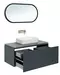 Мебель для ванной подвесная «Allen Brau» Infinity 100 с 2 ящиками (1 скрытый) anthracite matt, картинка №6