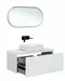 Мебель для ванной подвесная «Allen Brau» Infinity 100 с 2 ящиками (1 скрытый) white matt, картинка №6