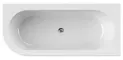 Ванна акриловая «Cezares» Slim Corner 180/80 с ножками с сифоном белая/чёрная правая, картинка №2
