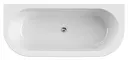 Ванна акриловая «Cezares» Slim Wall 180/80 с ножками перелив без сифона белая/чёрная, картинка №2