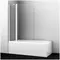 Шторка на ванну стеклянная «Azario» Merrit AZ-NF6221 110/140 прозрачная/серебро универсальная, картинка №2