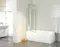 Шторка на ванну стеклянная «Azario» Merrit AZ-NF6221 110/140 прозрачная/серебро универсальная, фотография №3