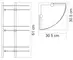 Угловая полка в ванну «WasserKRAFT» K-3133W на стену белая, картинка №2