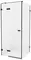 Душевой угол-ограждение «New Trendy» Avexa Black 100/100 прозрачный/чёрный матовый квадратный без поддона левый , фото №1