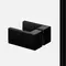 Душевой угол-ограждение «New Trendy» Avexa Black 100/100 прозрачный/чёрный матовый квадратный без поддона левый , картинка №2