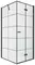 Душевой угол-ограждение «New Trendy» New Soleo Black 90/90 прозрачный/чёрный матовый квадратный без поддона правый , фото №1