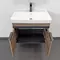 Мебель для ванной подвесная «Comforty» Соло 70 дуб тёмно-коричневый/чёрная, изображение №4