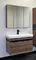 Мебель для ванной подвесная «Comforty» Соло 90 дуб тёмно-коричневый/чёрная, фото №1