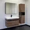 Мебель для ванной подвесная «Comforty» Соло 90 дуб тёмно-коричневый/чёрная, картинка №2