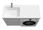 Тумба с раковиной под стиральную машину «Iddis» Optima Home 120 с дверцами (Optima Home 120/48 левая) белая, фото №5
