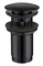 Донный клапан для раковины «Abber» AF0010B с механизмом Клик-Клак черный, фото №1