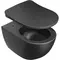 Подвесной унитаз безободковый «Ravak» Uni Chrome Rimoff X01794/X01795 SoftClose черный с сиденьем дюропласт с микролифтом чёрное, фотография №3