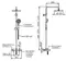 Душевая система «Remer» Elegance EQ34A8MPUFM25 с термостатом хром, картинка №2