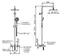 Душевая система «Remer» Elegance EQ34A8MPUFM25G с термостатом хром, картинка №2